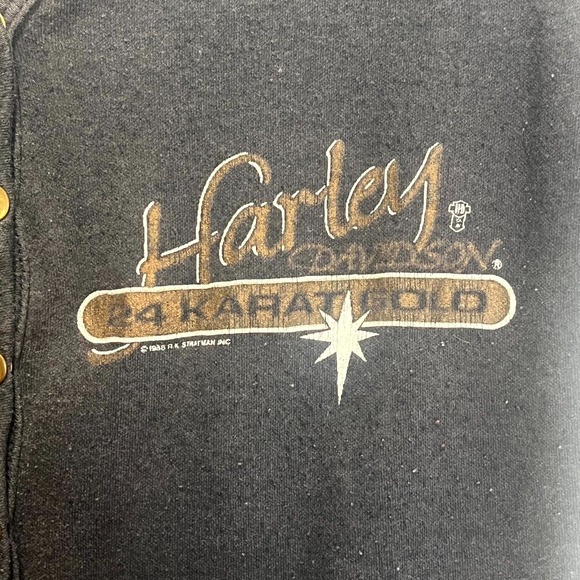 Vintage 1992 Harley Davidson Womens Tank Top Large Button Front Stratman Sturgis - Picture 2 of 13